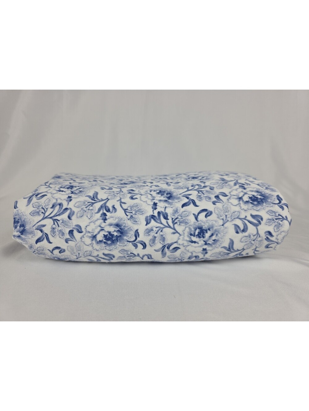 Laura Ashley White & Blue Floral 100% Cotton Queen Top Sheet